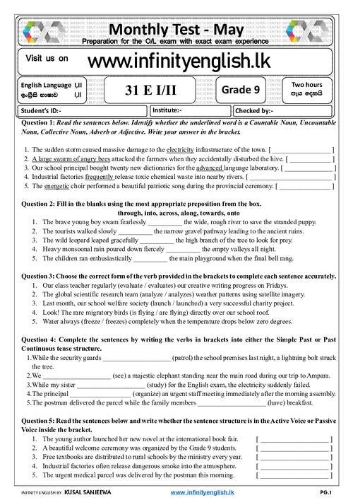 First page of Monthly paper - May